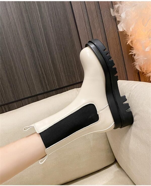 Stivali Chelsea Donna ERICAT Pelle Tacco Basso Autunno-3