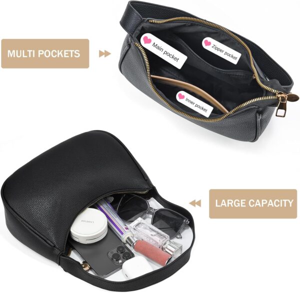 Borsa a tracolla BAIKELI mezzaluna pelle vegana donna-4