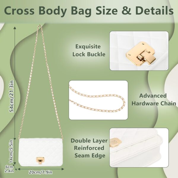 Borsa a tracolla donna Creaher pelle PU trapunta cinturino-1