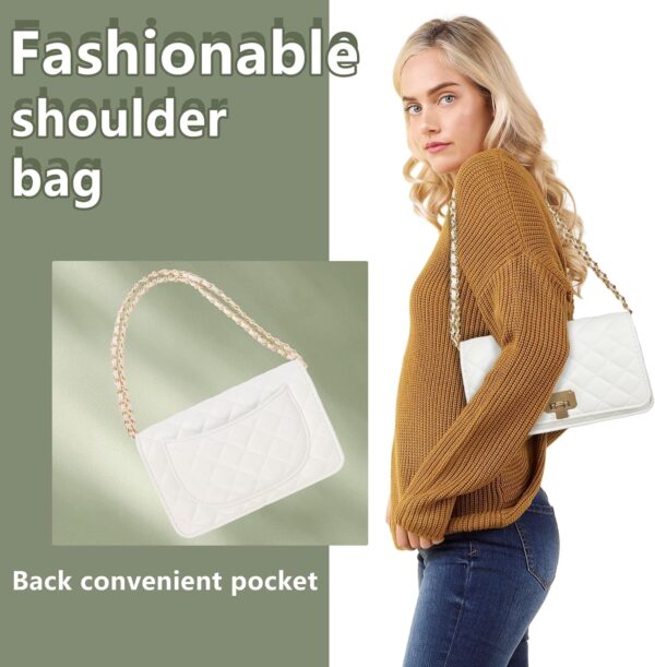 Borsa a tracolla donna Creaher pelle PU trapunta cinturino-3