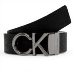 Cintura Uomo Calvin Klein Pelle Fibbia Metal Bombe 3.5 cm