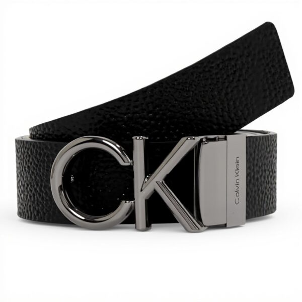 Cintura Uomo Calvin Klein Pelle Fibbia Metal Bombe 3.5 cm