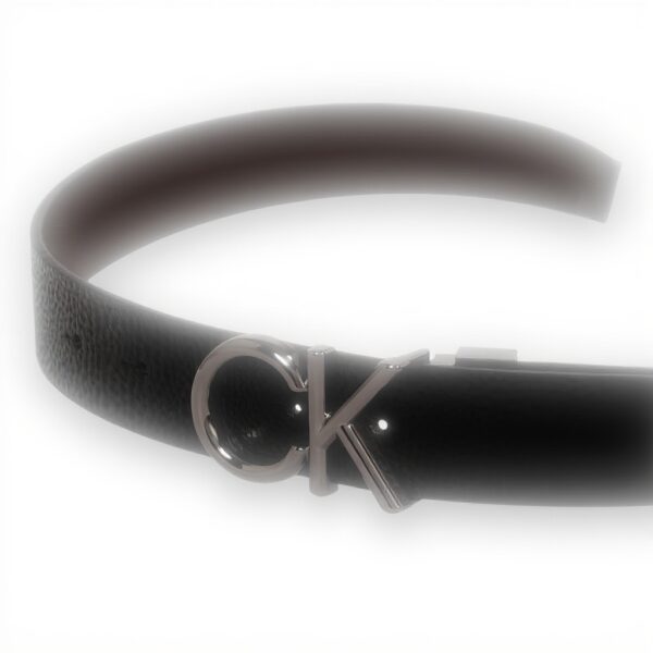 Cintura Uomo Calvin Klein Pelle Fibbia Metal Bombe 3.5 cm