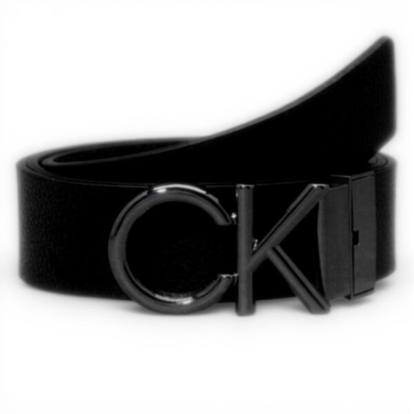 Cintura Uomo Calvin Klein Pelle Fibbia Metal Bombe 3.5 cm