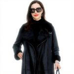 Cappotti in Pelliccia Donna Moda Invernale Spessore Nero
