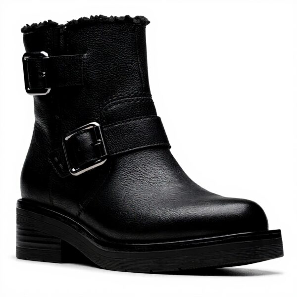 Stivali Donna Clarks Rebelle Buckle pelle fodera