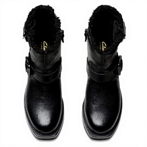 Stivali Donna Clarks Rebelle Buckle pelle fodera