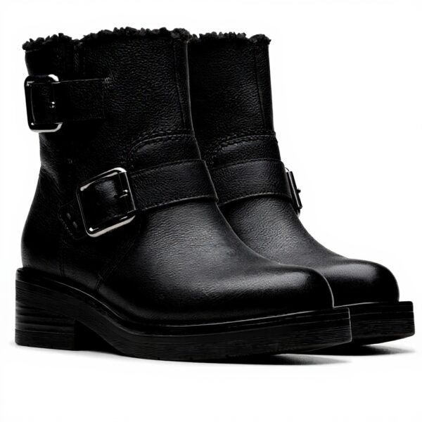Stivali Donna Clarks Rebelle Buckle pelle fodera