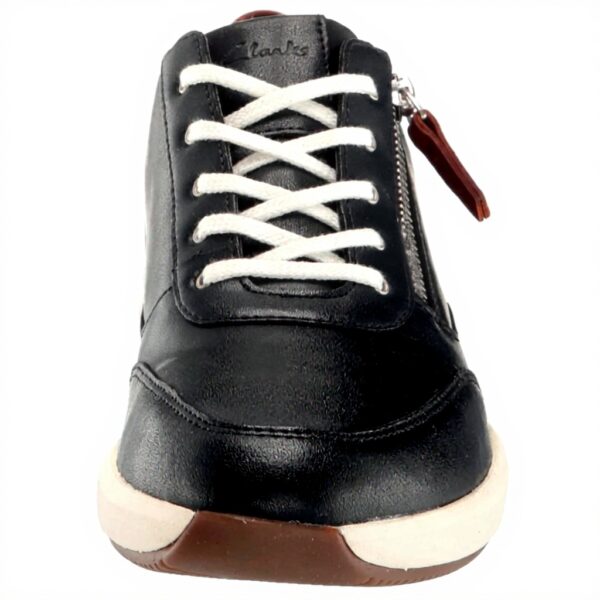 Clarks Un Rio Zip Sneaker Donna Pelle Navy Casual Comoda