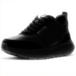 Fitflop Sneaker Donna Flatform Nero Pelle Suede Tessuto