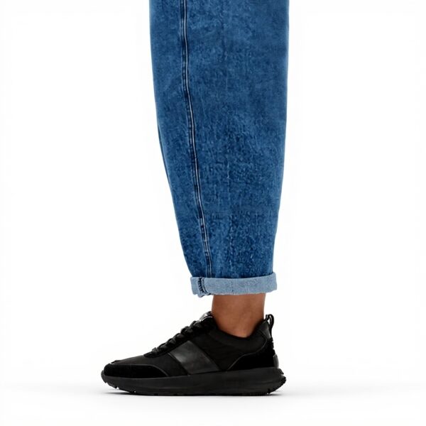 Fitflop Sneaker Donna Flatform Nero Pelle Suede Tessuto
