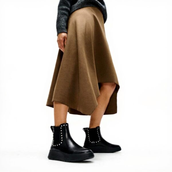 Fitflop Stivali Donna Chelsea Boots Pelle Ergonomici Nero