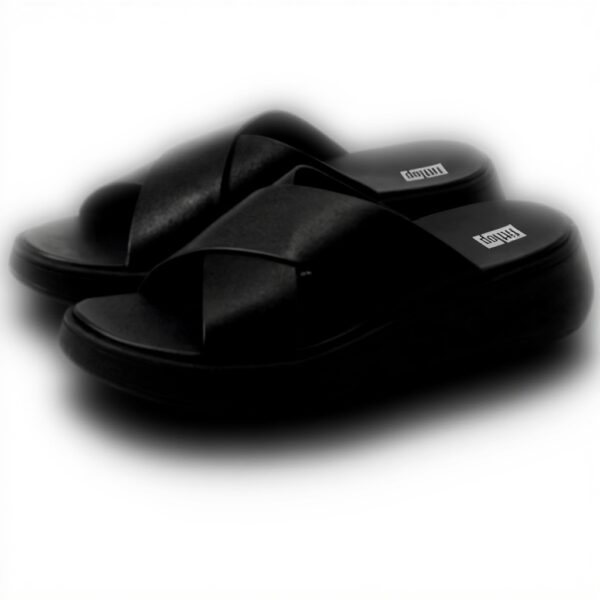Fitflop F-mode Sandali Donna Pelle Flatform Cross Slides