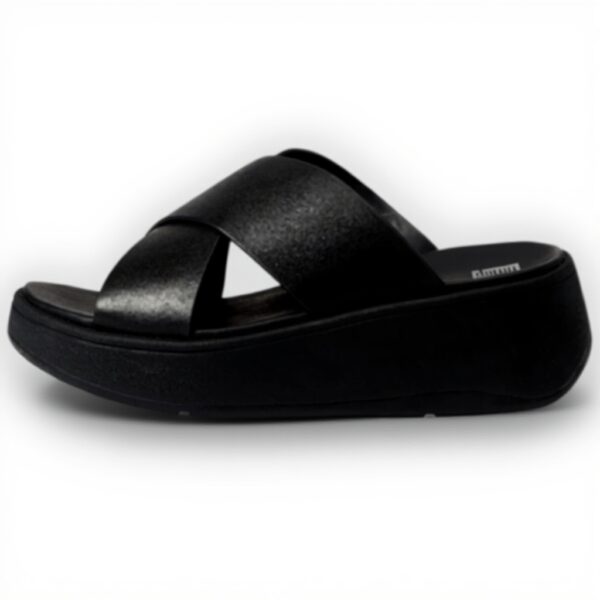 Fitflop F-mode Sandali Donna Pelle Flatform Cross Slides