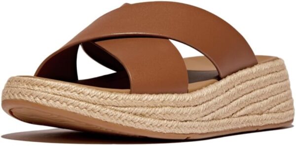 Fitflop Sandali Donna Pelle Sughero Flatform Cross Slide-2