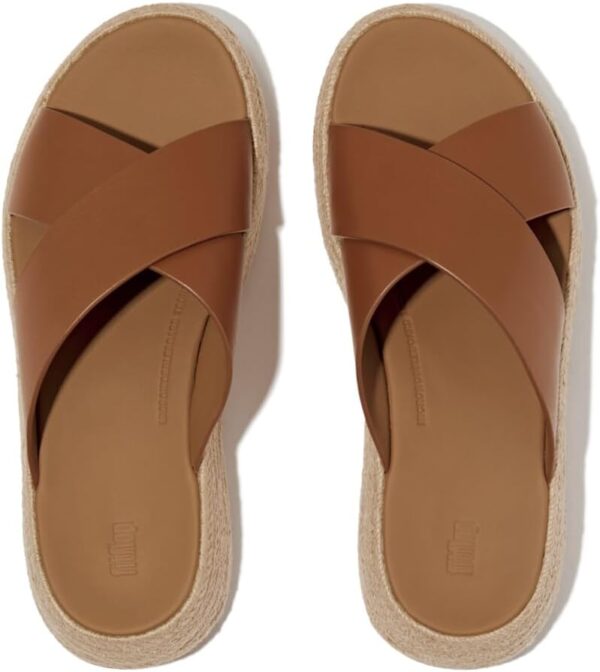 Fitflop Sandali Donna Pelle Sughero Flatform Cross Slide-4