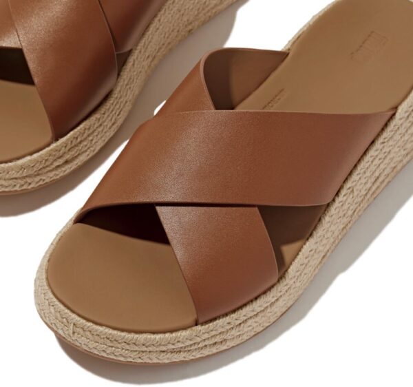 Fitflop Sandali Donna Pelle Sughero Flatform Cross Slide-3