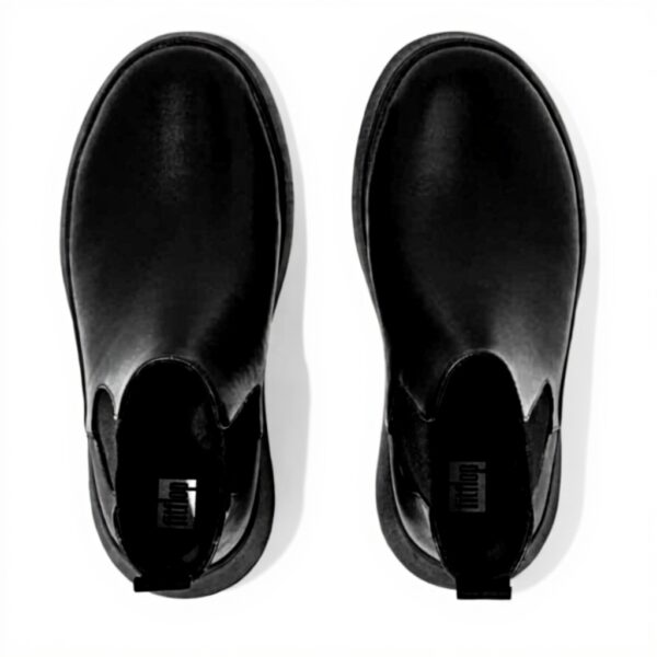 Fitflop Stivali Chelsea Flatform pelle donna nero 41 EU
