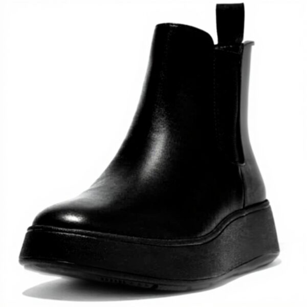 Fitflop Stivali Chelsea Flatform pelle donna nero 41 EU