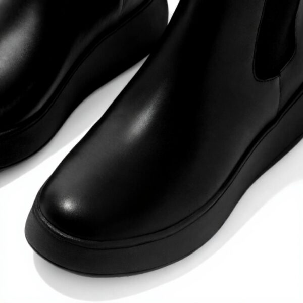 Fitflop Stivali Chelsea Flatform pelle donna nero 41 EU