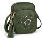 GLITZALL Borsa a tracolla donna pelle PU multi tasca verde