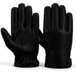 Guanti uomo pelle nera touch screen invernali Hand Fellow
