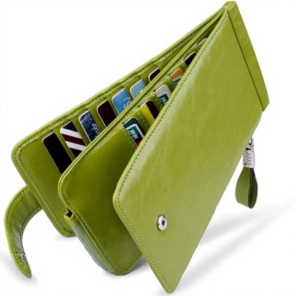 Porta carte di credito donna Huztencor pelle RFID blocco