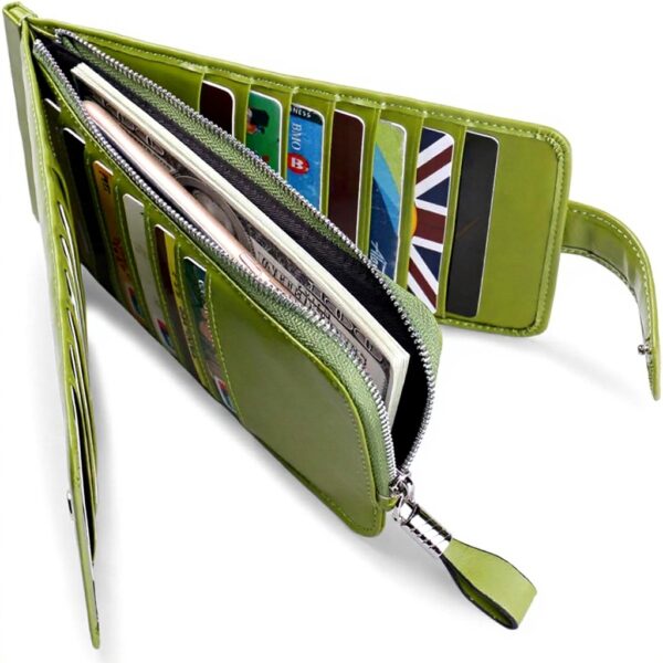 Porta carte di credito donna Huztencor pelle RFID blocco