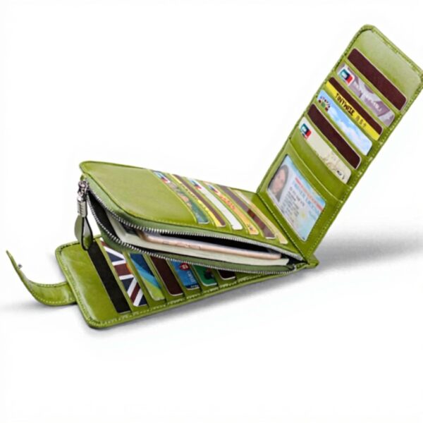 Porta carte di credito donna Huztencor pelle RFID blocco