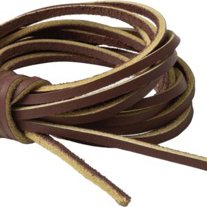 Lacci in Pelle IPEA Cordino Quadrato Choco Made in Italy-0