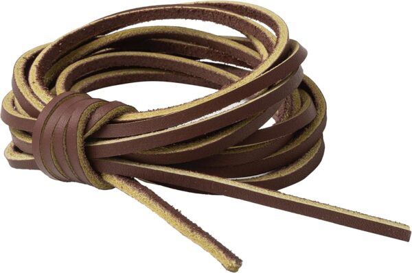 Lacci in Pelle IPEA Cordino Quadrato Choco Made in Italy-0