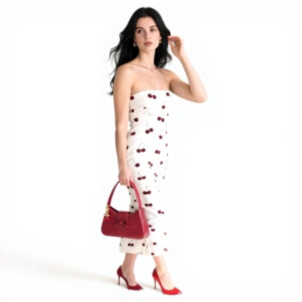 Borsa a tracolla JeVenis rosso ciliegia pelle pochette donna