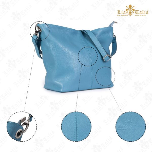 Borsa a tracolla donna LiaTalia Adal pelle italiana design-2