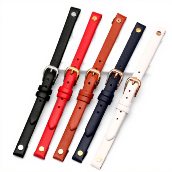 Cinturino pelle vera orologio donna HEPUP agata 8mm