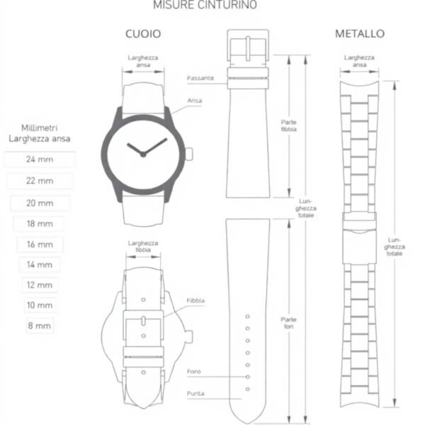 Morellato cinturino orologio pelle vitello Sport Croquet