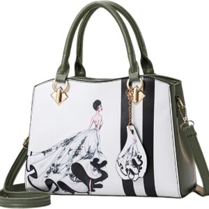 Borsa a mano donna NICOLE DORIS pelle PU verde tracolla-0