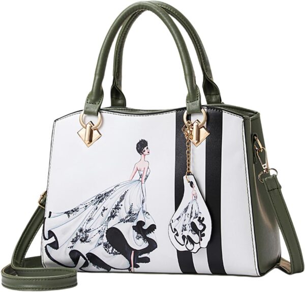 Borsa a mano donna NICOLE DORIS pelle PU verde tracolla-0