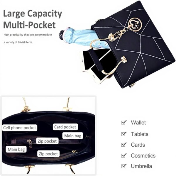 Borsa donna pelle PU Nicole Doris tracolla nappine cristallo