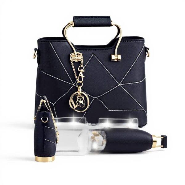 Borsa donna pelle PU Nicole Doris tracolla nappine cristallo