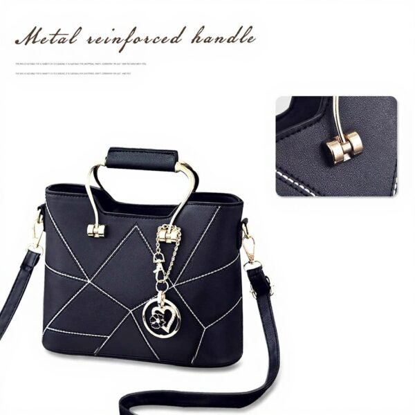 Borsa donna pelle PU Nicole Doris tracolla nappine cristallo