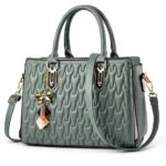 Borsa Donna NICOLE DORIS Pelle PU Tracolla Elegante Verde