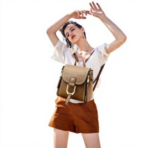 Zaino Donna NICOLE DORIS Leggero Convertibile PU Pelle