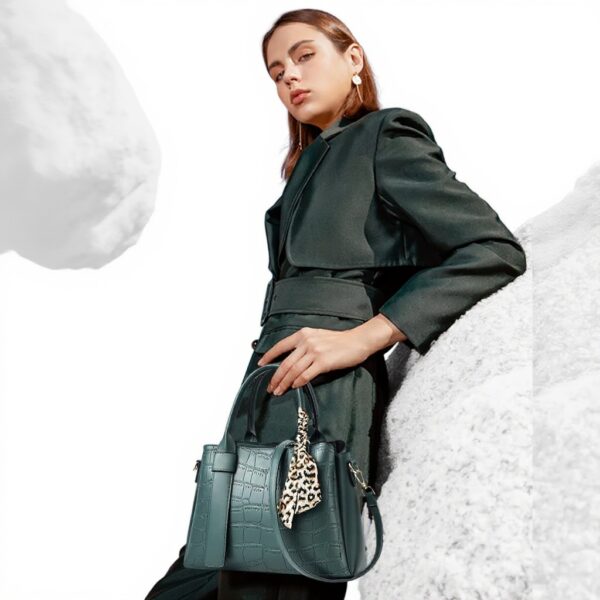 Borsa Donna NICOLE DORIS Pelle Tracolla Nastro Leopardo