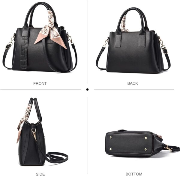 NICOLE DORIS Borsa Tracolla Donna Pelle PU Elegante Nero-3