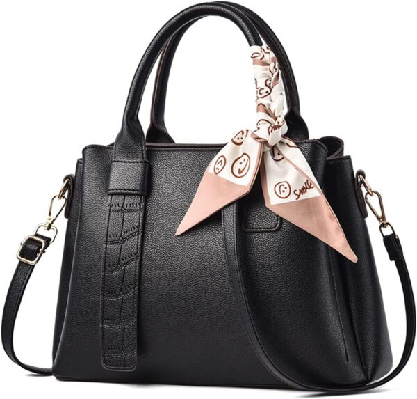 NICOLE DORIS Borsa Tracolla Donna Pelle PU Elegante Nero-0