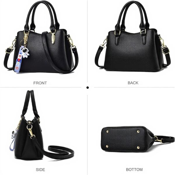 NICOLE DORIS Borsa a Mano Donna PU Pelle Leggero Ciondolo