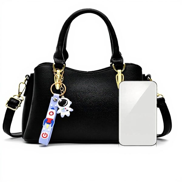 NICOLE DORIS Borsa a Mano Donna PU Pelle Leggero Ciondolo