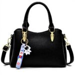 NICOLE DORIS Borsa a Mano Donna PU Pelle Leggero Ciondolo