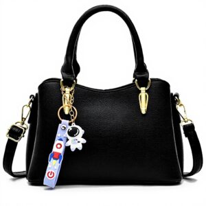 NICOLE DORIS Borsa a Mano Donna PU Pelle Leggero Ciondolo