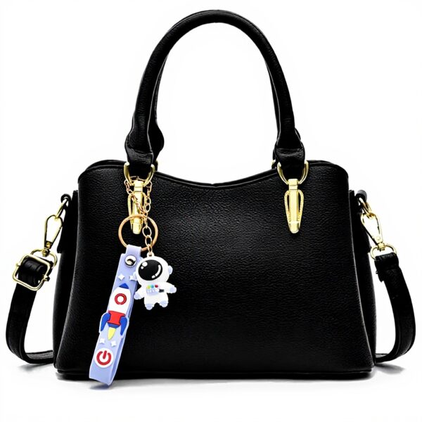 NICOLE DORIS Borsa a Mano Donna PU Pelle Leggero Ciondolo